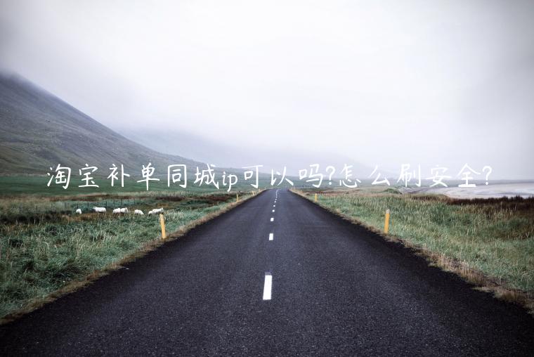 淘寶補(bǔ)單同城ip可以嗎?怎么刷安全?